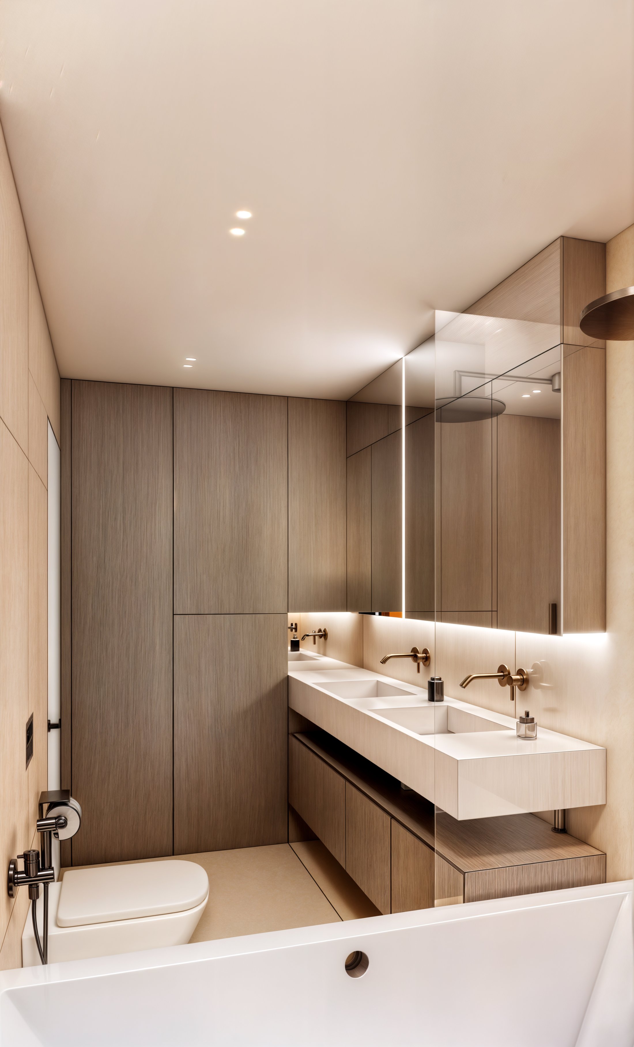Bathroom with a double vanity.