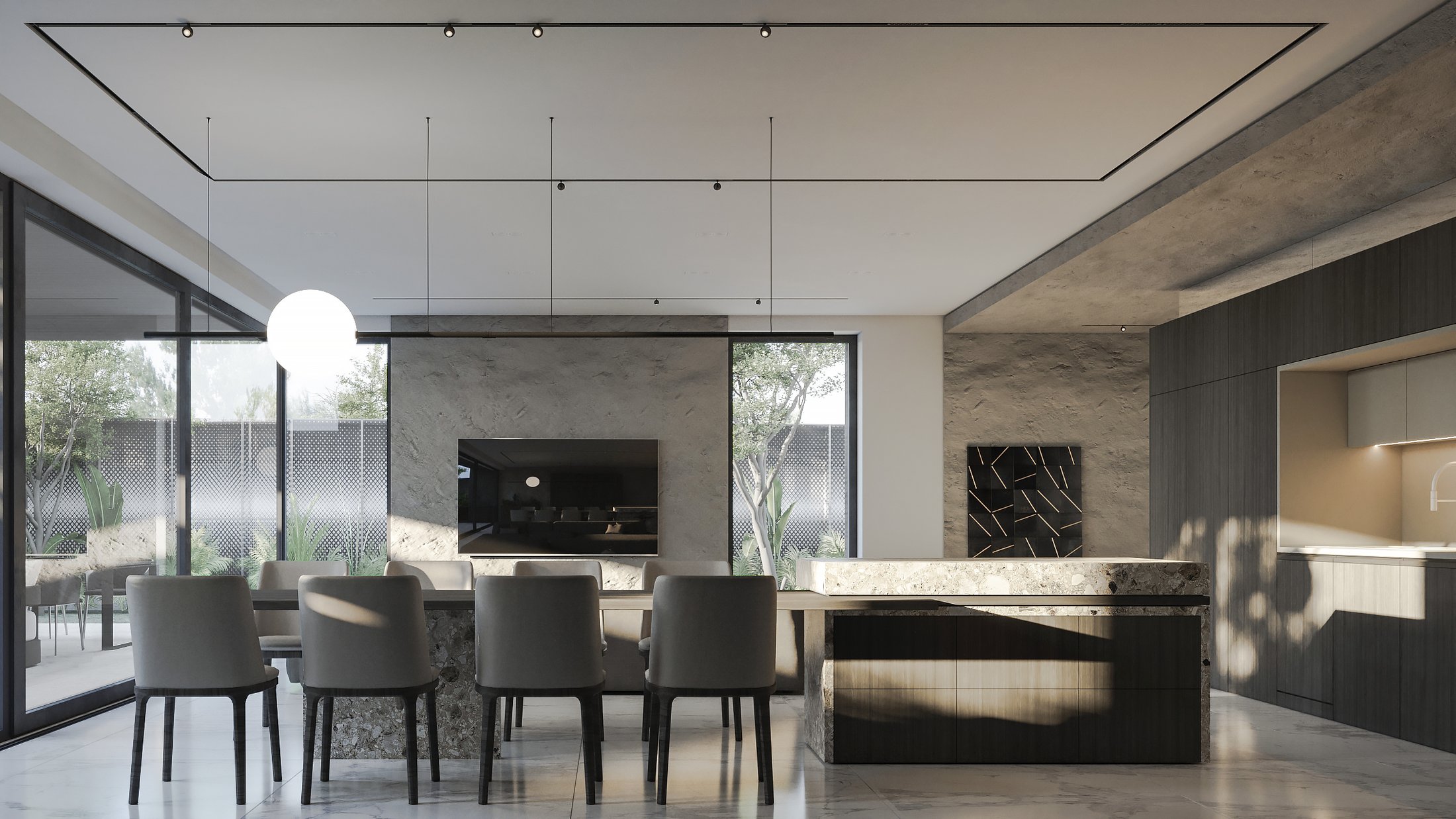 Dining area, alternate view.